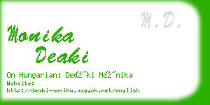 monika deaki business card